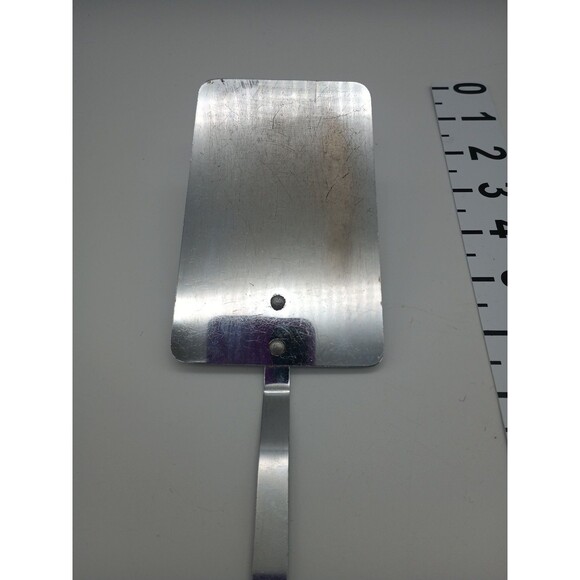 Vtg Stainless Steel Kitchen Utensils Short Spatula Slotted Spoon Blue Gold Crown - Picture 4 of 13